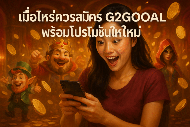 เมื่อไหร่ควรสมัคร G2GOAL พร้อมโปรโมชั่นใหม่